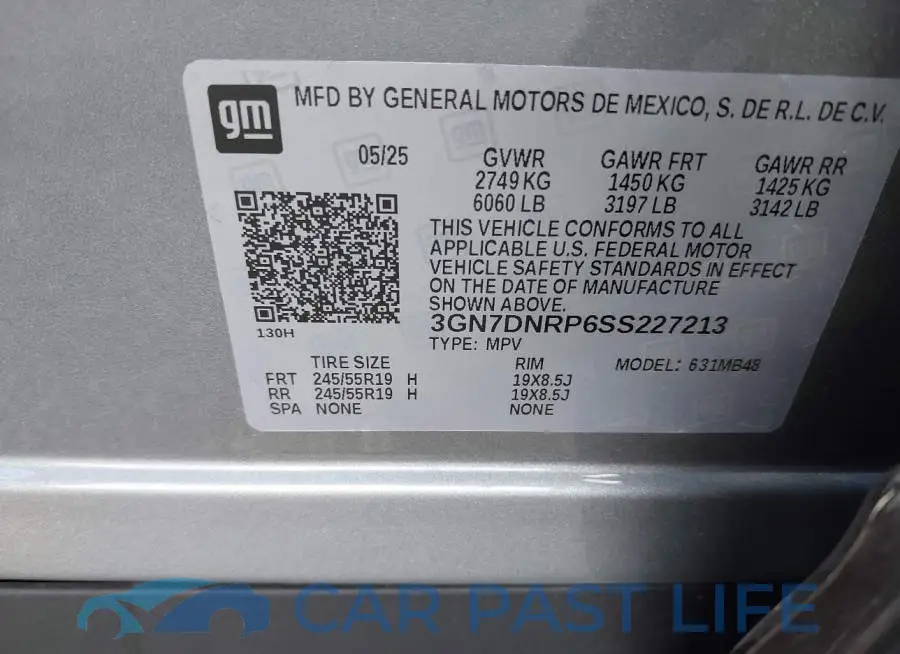 3GN7DNRP6SS227213# 9