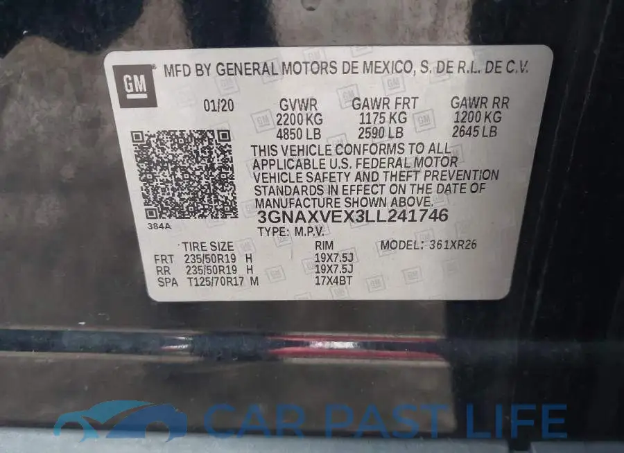 3GNAXVEX3LL241746# 9