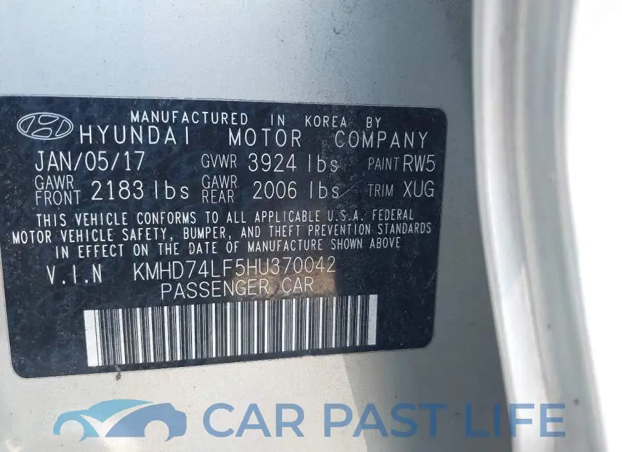 KMHD74LF5HU370042# 9