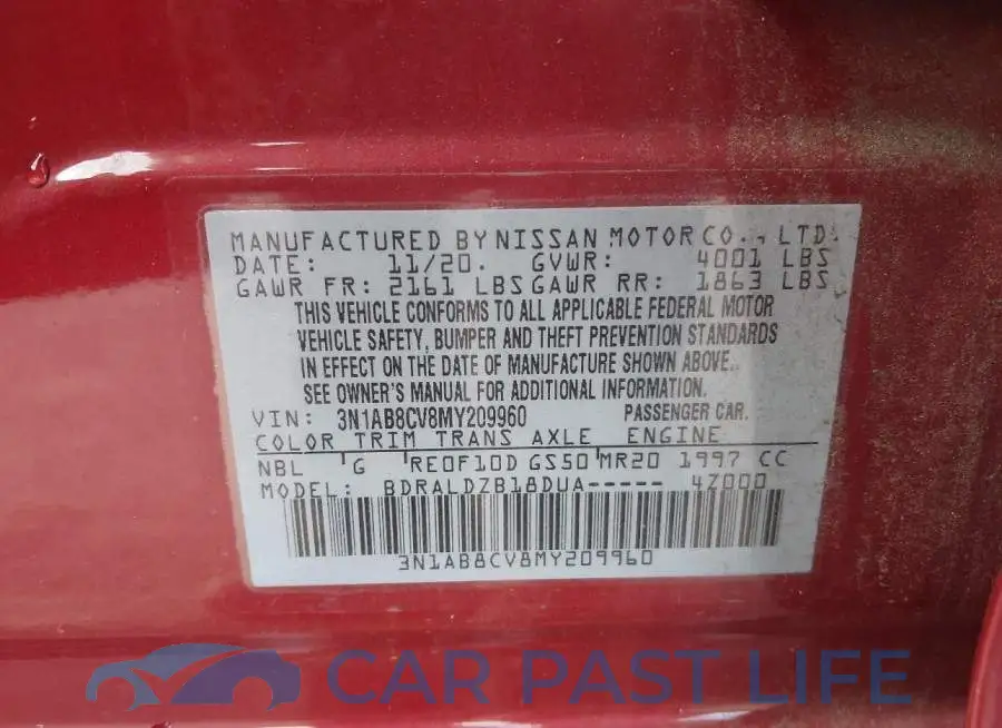 3N1AB8CV8MY209960# 9