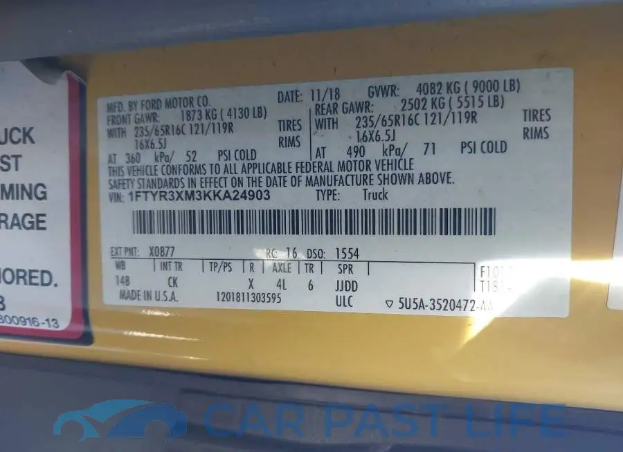 1FTYR3XM3KKA24903# 9