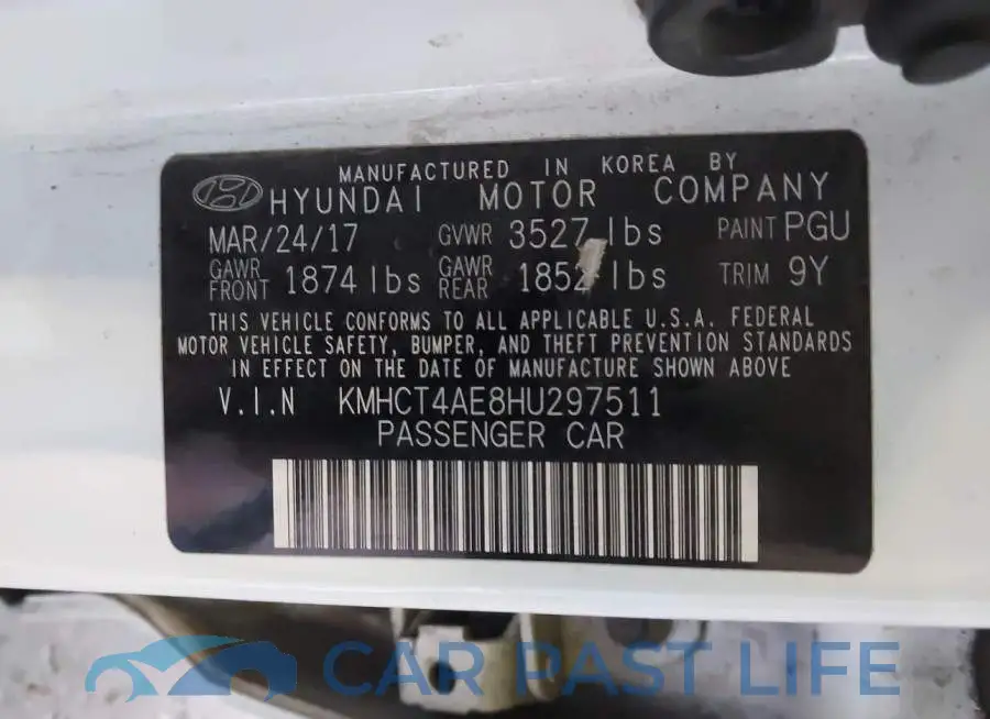 KMHCT4AE8HU297511# 9