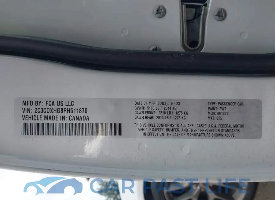 2C3CDXHG8PH611870# 9