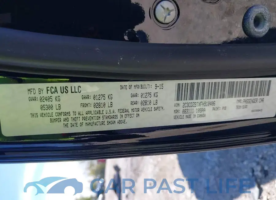 2C3CDZBTXFH910406# 9