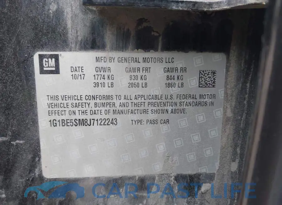 1G1BE5SM8J7122243# 9
