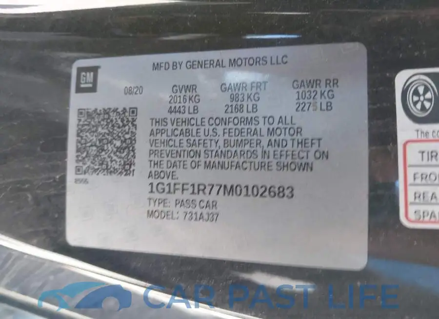 1G1FF1R77M0102683# 9