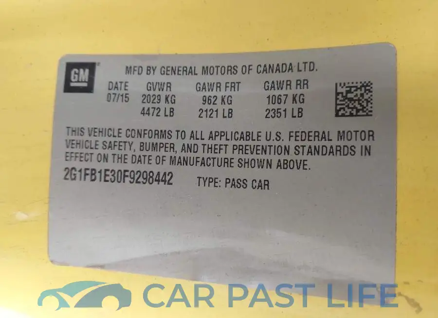 2G1FB1E30F9298442# 9