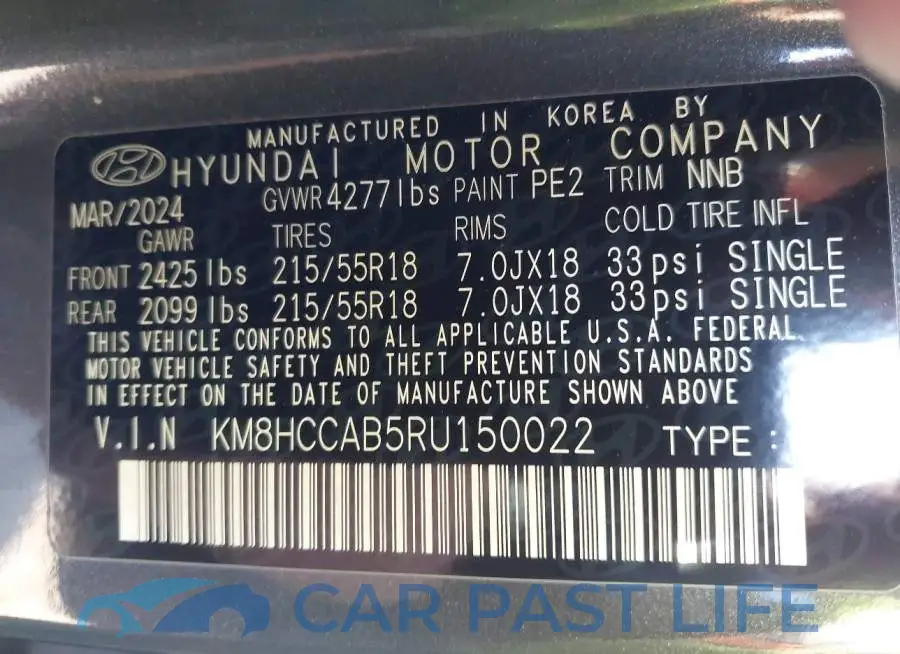 KM8HCCAB5RU150022# 9