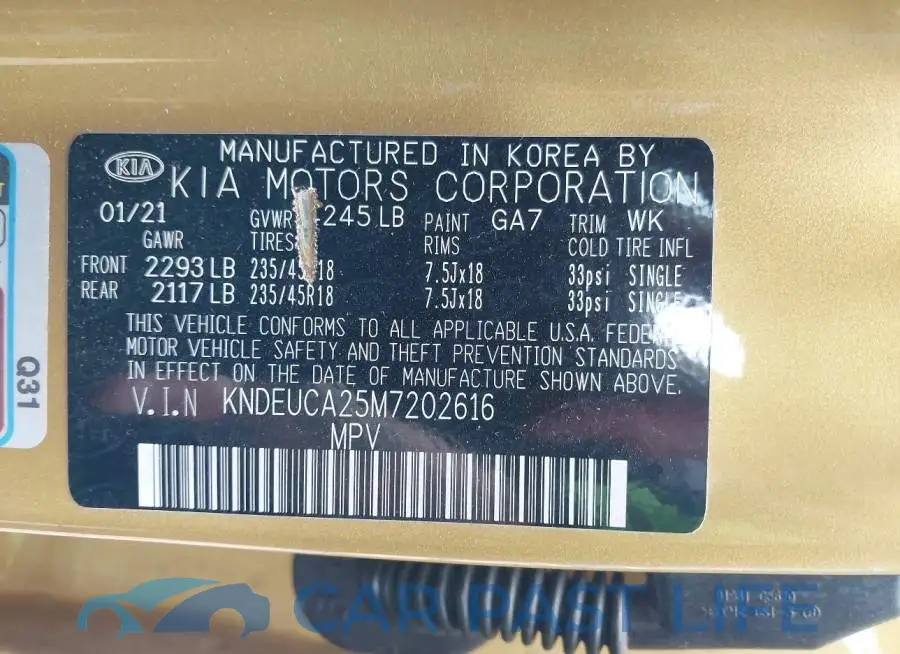 KNDEUCA25M7202616# 9