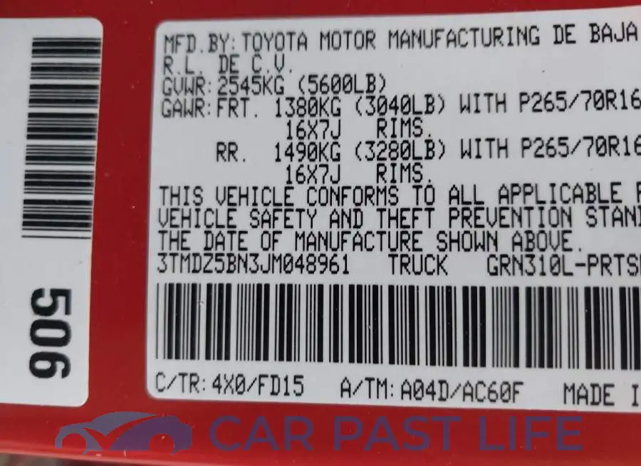3TMDZ5BN3JM048961# 9