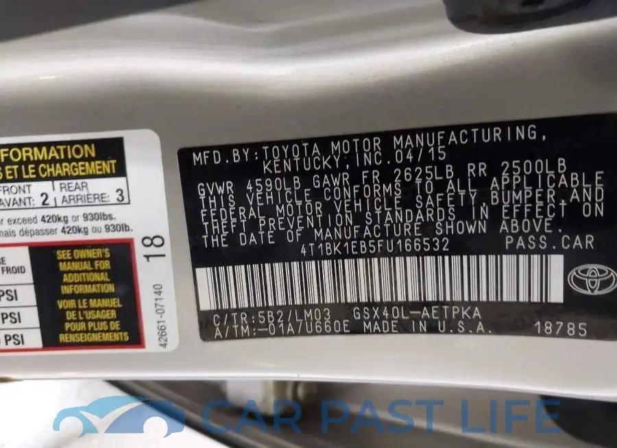 4T1BK1EB5FU166532# 9