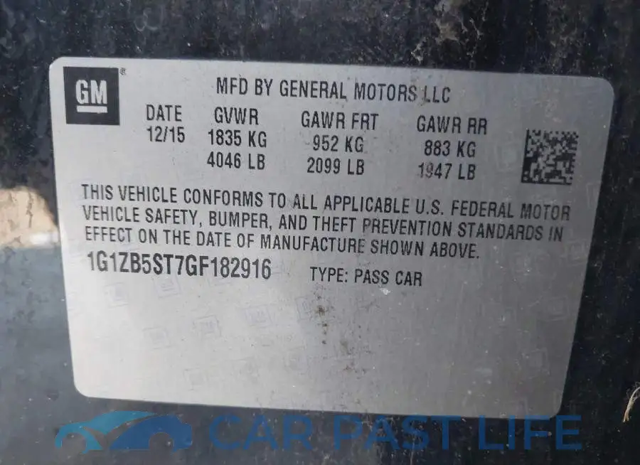 1G1ZB5ST7GF182916# 9