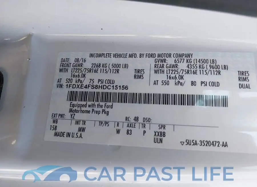 1FDXE4FS8HDC15156# 8