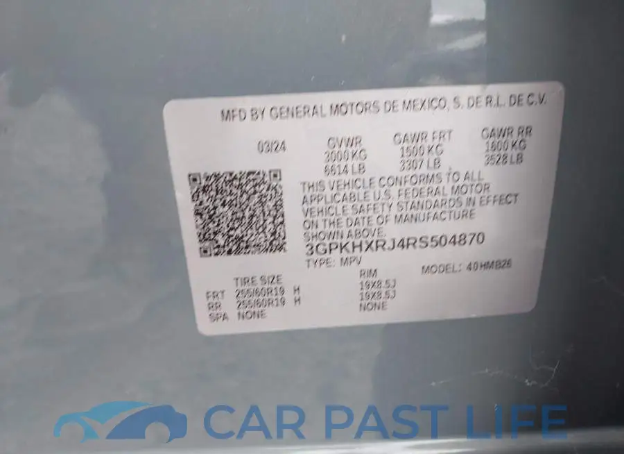 3GPKHXRJ4RS504870# 9