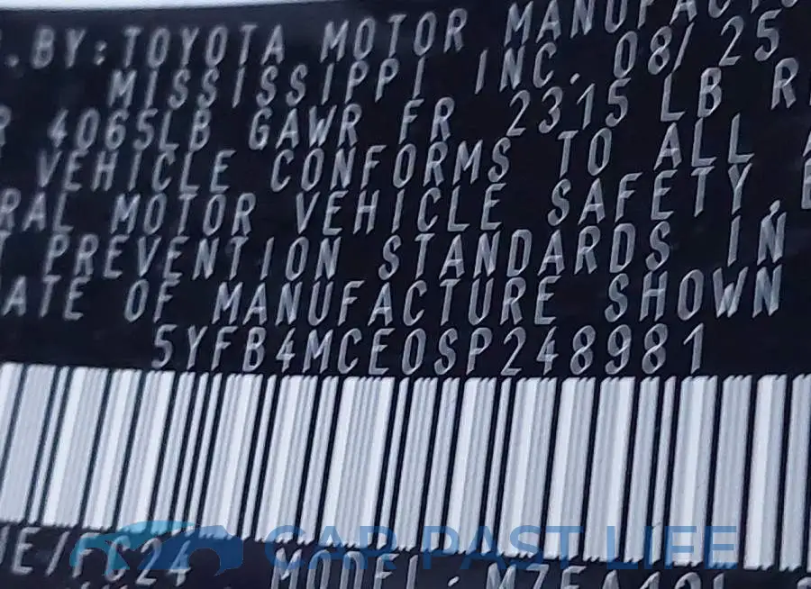5YFB4MCE0SP248981# 9