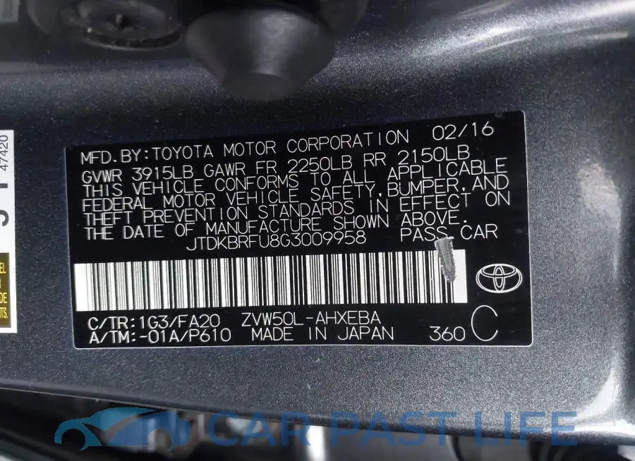 JTDKBRFU8G3009958# 9