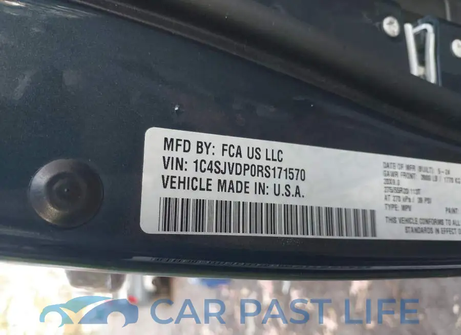 1C4SJVDP0RS171570# 9