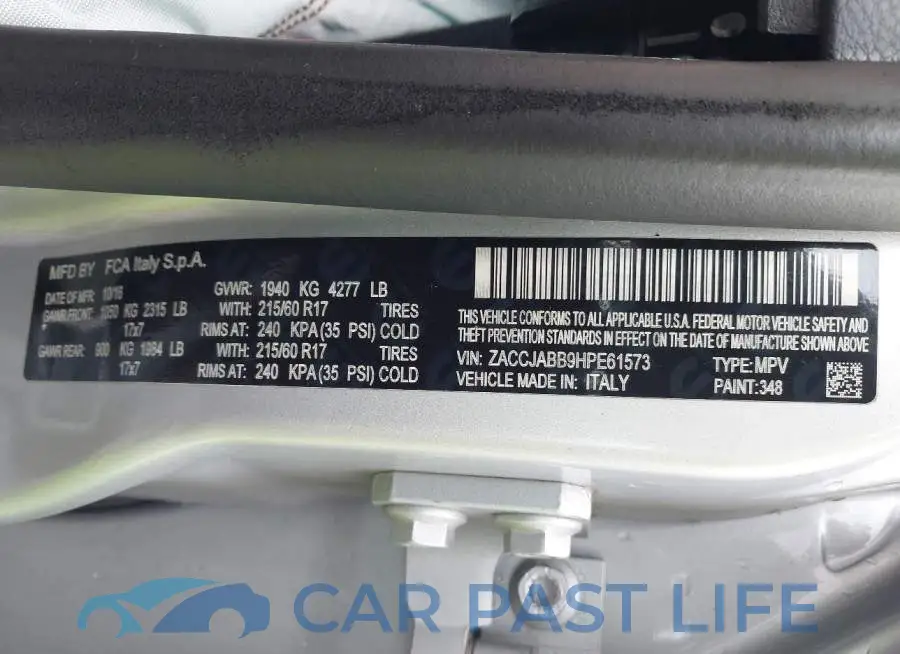 ZACCJABB9HPE61573# 9