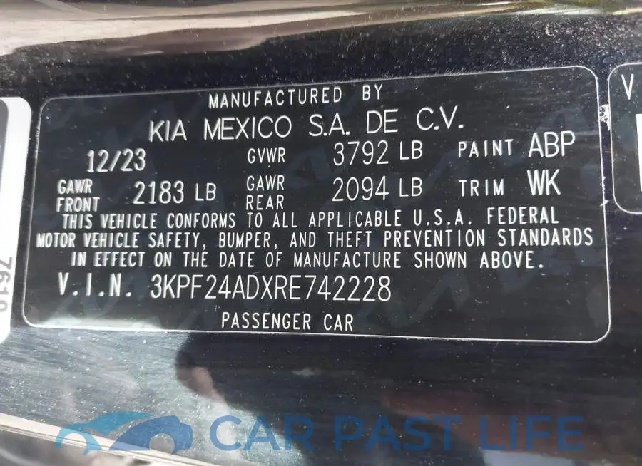 3KPF24ADXRE742228# 9
