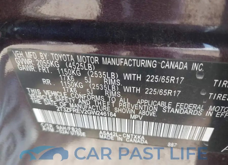 2T3ZFREV2GW246164# 9