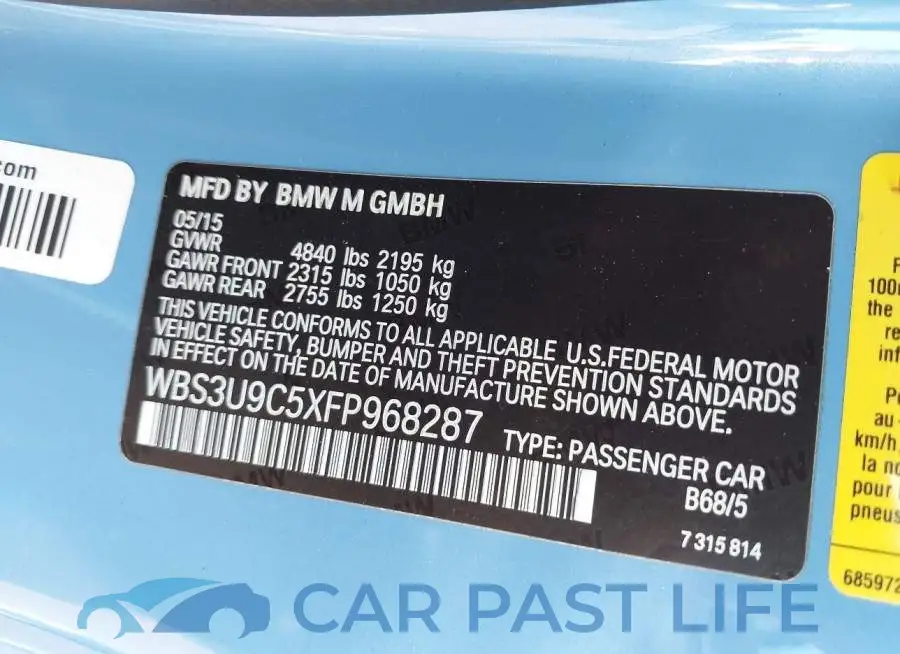 WBS3U9C5XFP968287# 9