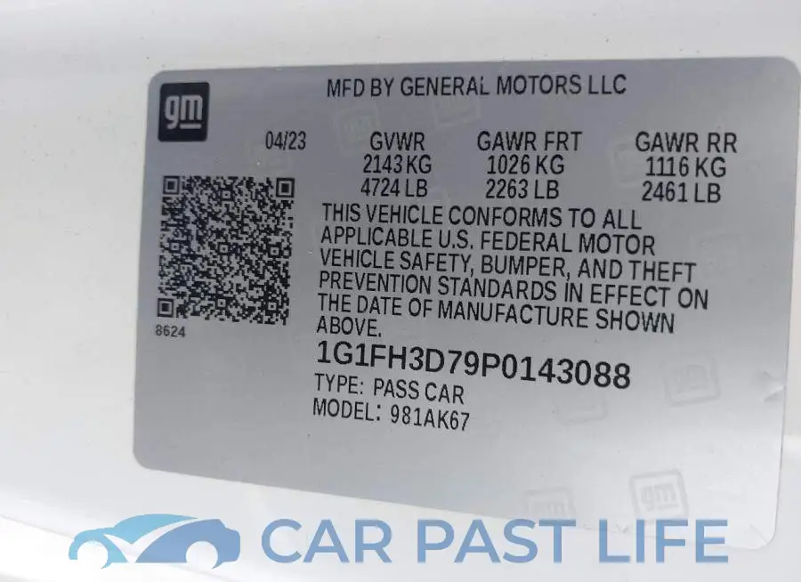 1G1FH3D79P0143088# 9