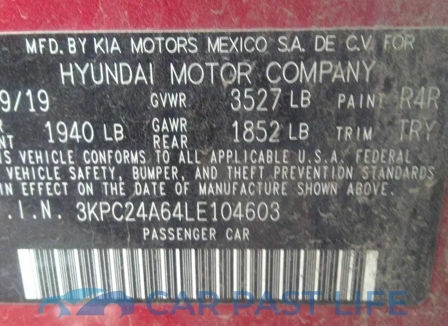 3KPC24A64LE104603# 9