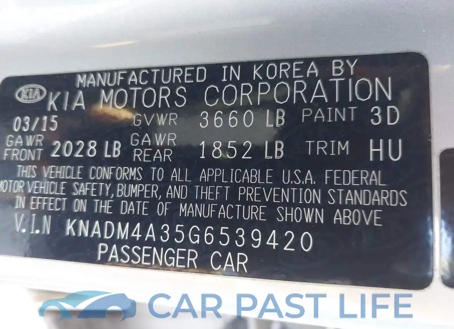 KNADM4A35G6539420# 9