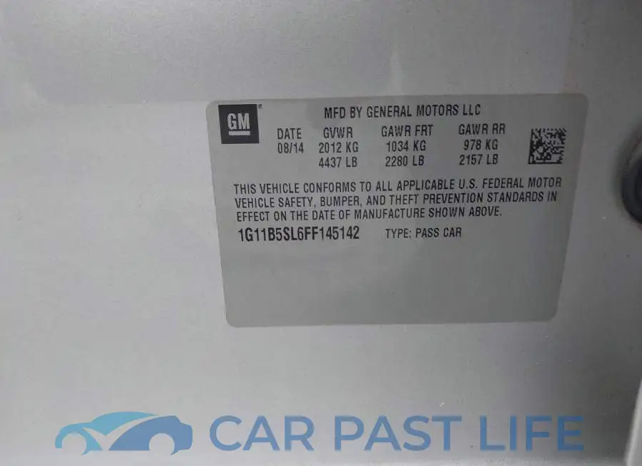 1G11B5SL6FF145142# 9