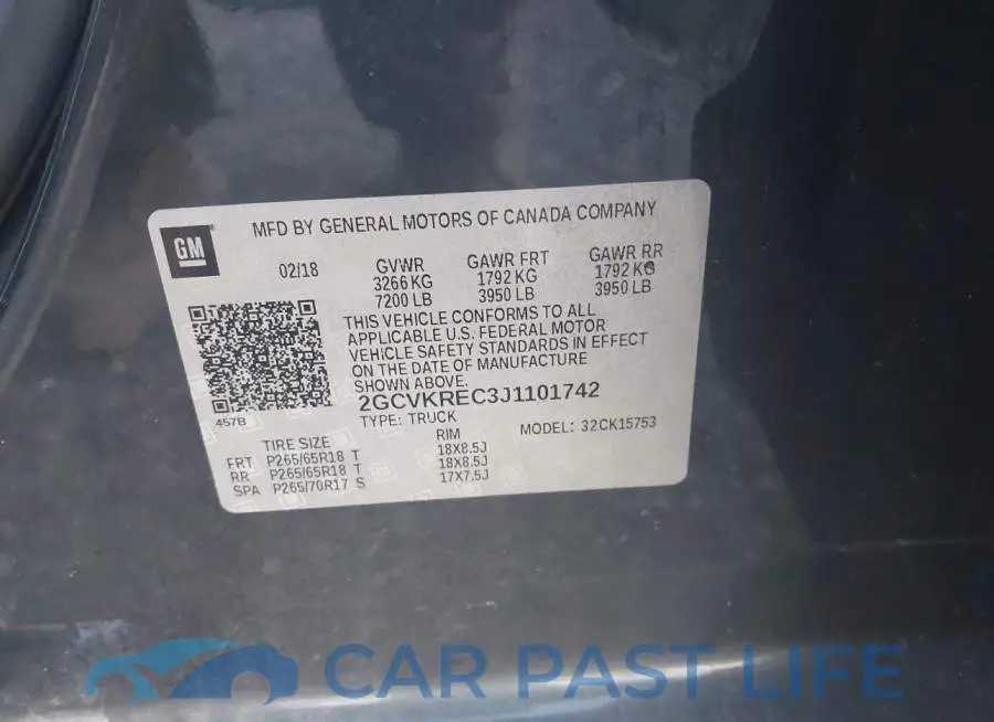 2GCVKREC3J1101742# 9