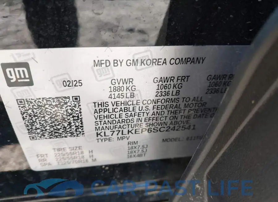 KL77LKEP6SC242541# 9