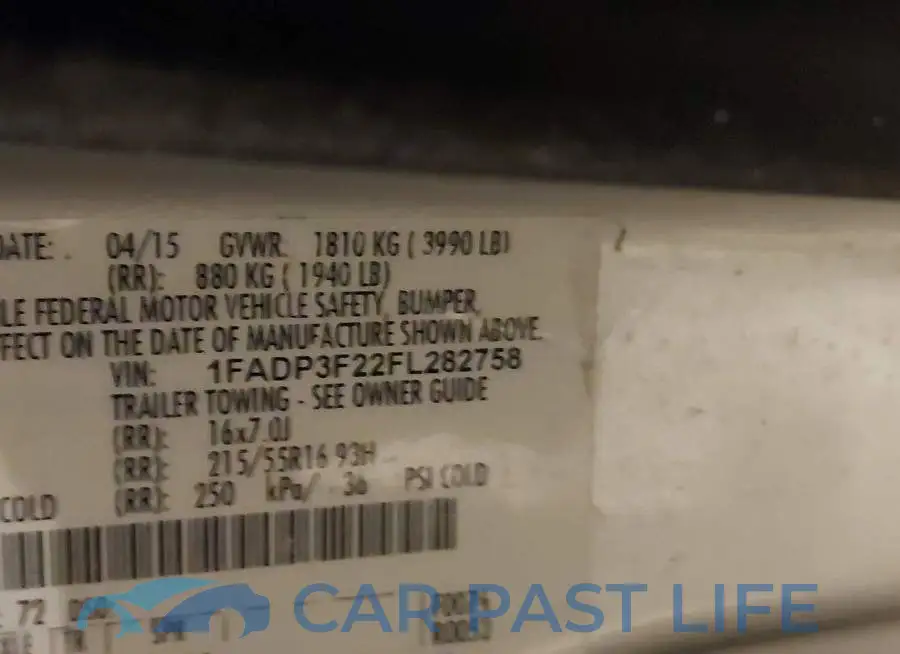 1FADP3F22FL282758# 9