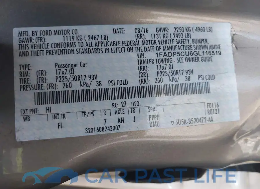 1FADP5CU6GL116519# 9