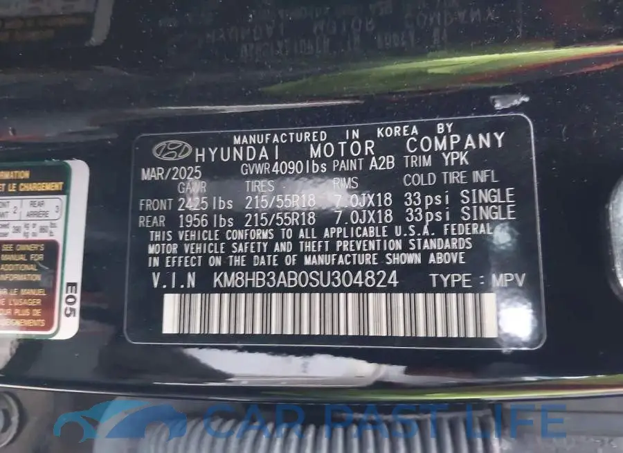 KM8HB3AB0SU304824# 9