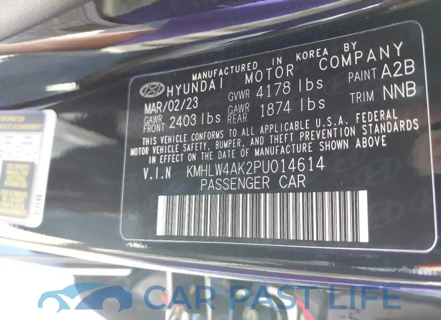 KMHLW4AK2PU014614# 9