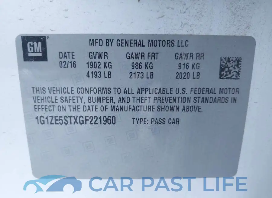 1G1ZE5STXGF221960# 9