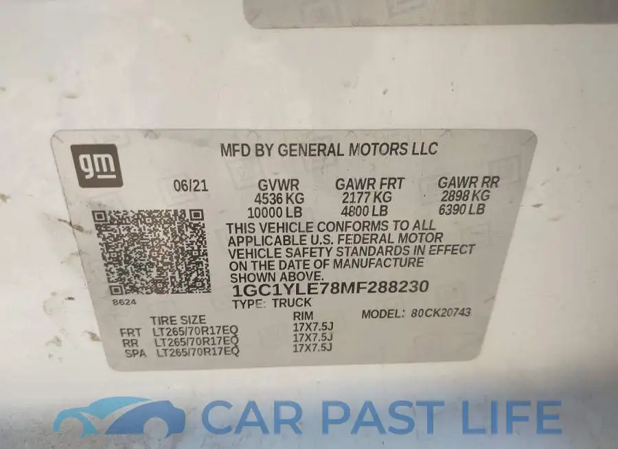 1GC1YLE78MF288230# 9