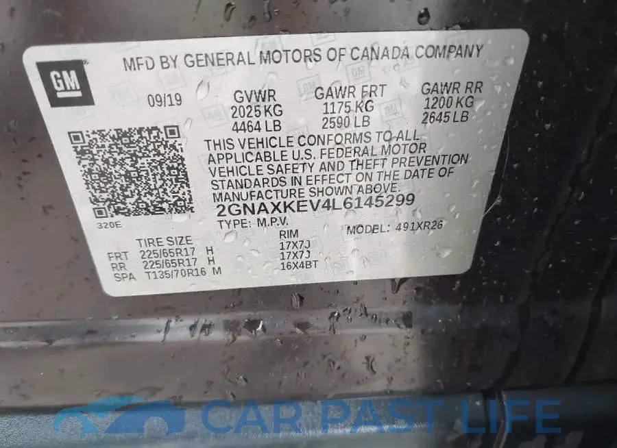 2GNAXKEV4L6145299# 9