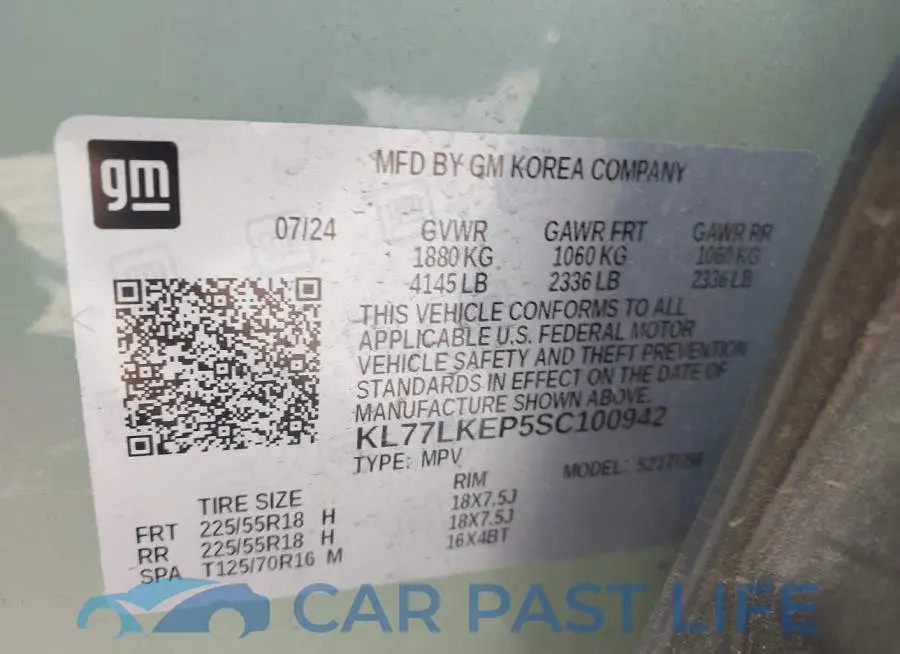 KL77LKEP5SC100942# 8