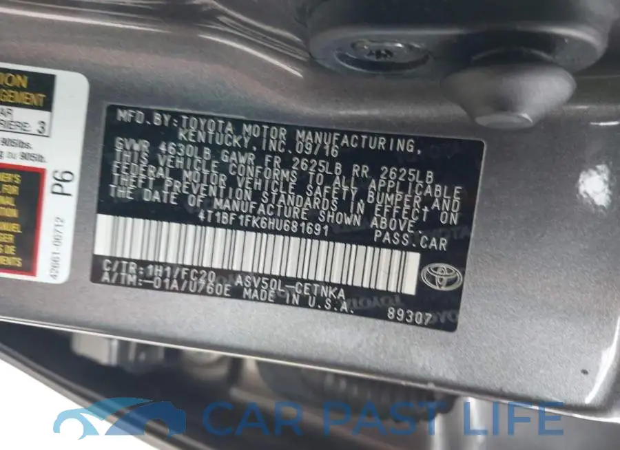 4T1BF1FK6HU681691# 9