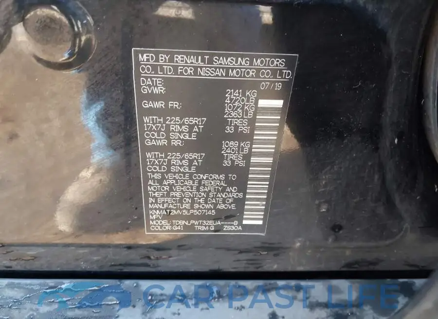 KNMAT2MV5LP507145# 9