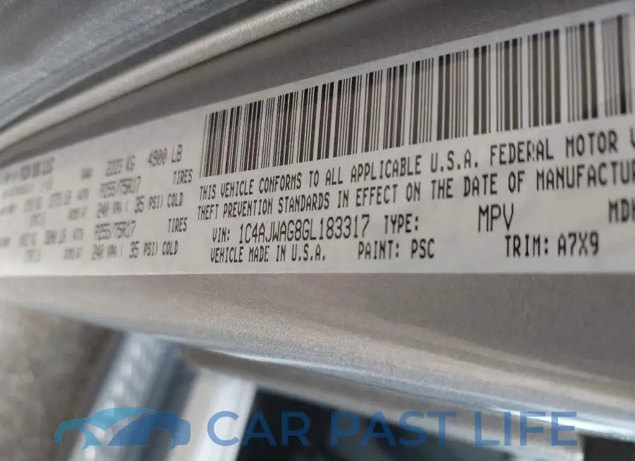 1C4AJWAG8GL183317# 9