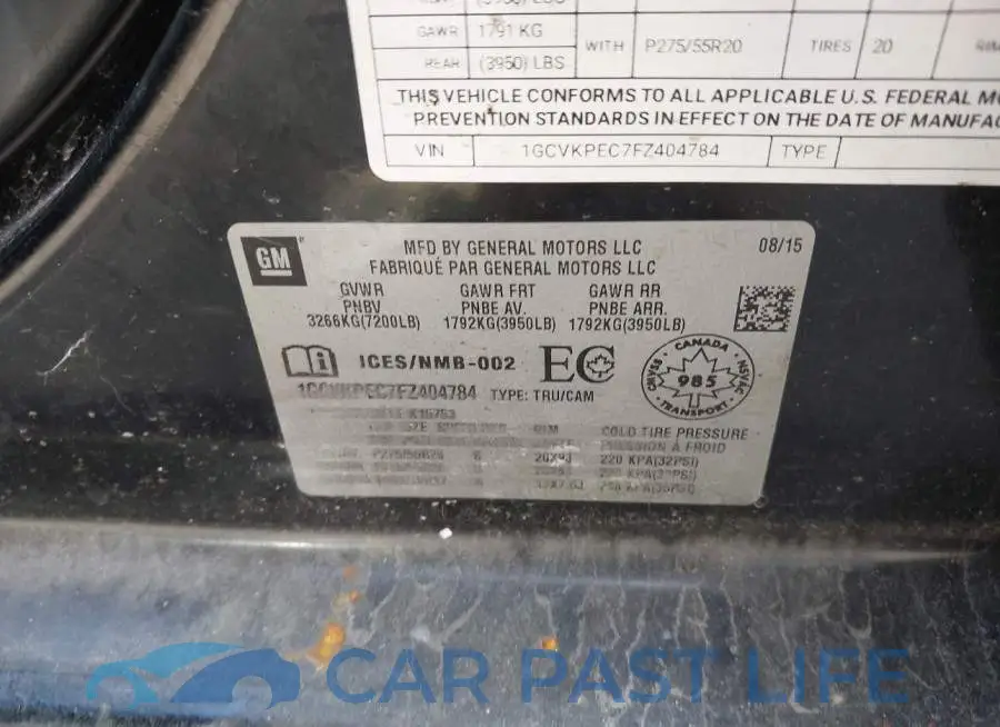 1GCVKPEC7FZ404784# 9