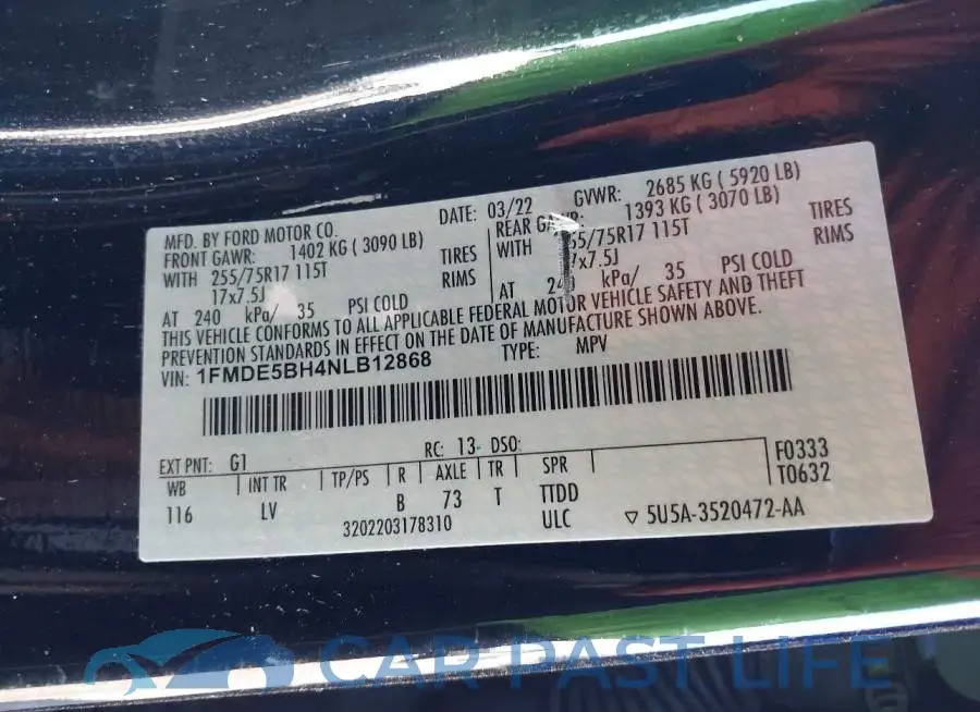 1FMDE5BH4NLB12868# 9