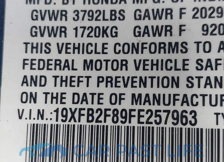 19XFB2F89FE257963# 9