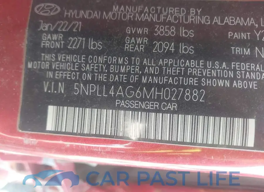 5NPLL4AG6MH027882# 9