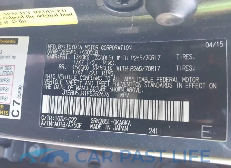 JTEBU5JR1F5252676# 9
