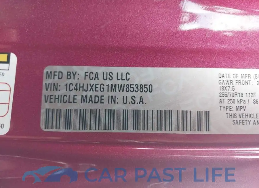 1C4HJXEG1MW853850# 9