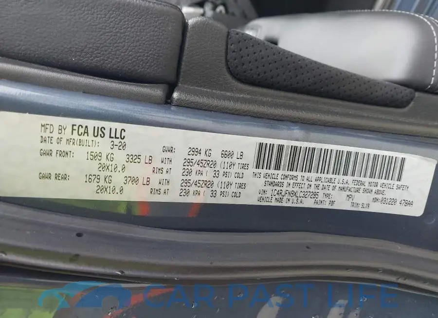 1C4RJFN9XLC327295# 9