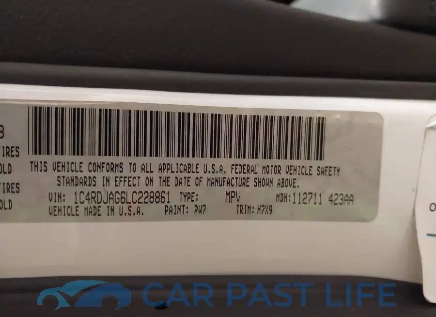 1C4RDJAG6LC228861# 9